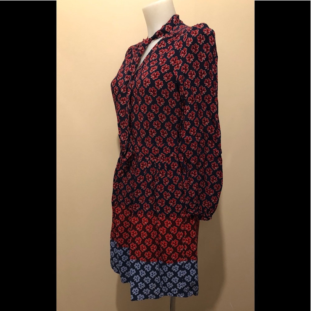 GAP👗LONG-SLEEVES V-NECKLACE TIE DRESS Size 2 - Picture 6 of 14